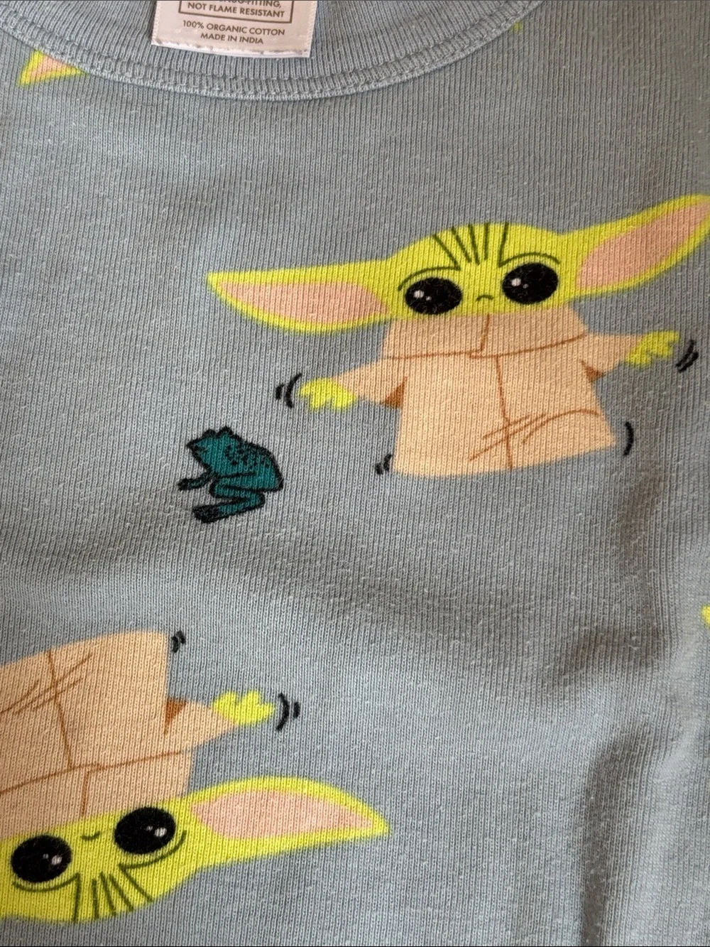 Hanna Andersson Star Wars Mandalorian Grogu Organic Cotton Pajama Set Sz 8 / 130